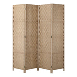 4/6/8 Panel Room Divider Privacy Screen Dividers Woven Wood Fold Stand