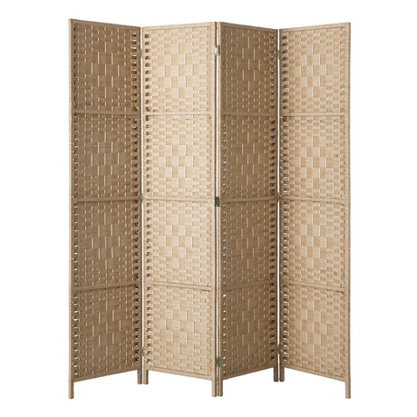 4/6/8 Panel Room Divider Privacy Screen Dividers Woven Wood Fold Stand