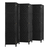 4/6/8 Panel Room Divider Privacy Screen Dividers Woven Wood Fold Stand