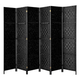 4/6/8 Panel Room Divider Privacy Screen Dividers Woven Wood Fold Stand