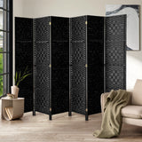 4/6/8 Panel Room Divider Privacy Screen Dividers Woven Wood Fold Stand