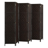 4/6/8 Panel Room Divider Privacy Screen Dividers Woven Wood Fold Stand