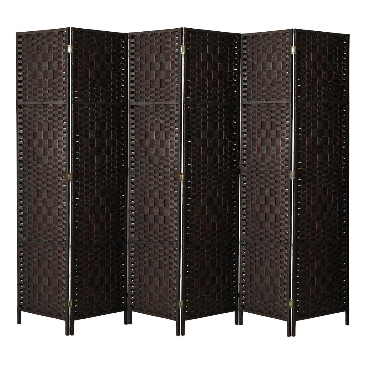 4/6/8 Panel Room Divider Privacy Screen Dividers Woven Wood Fold Stand