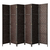 4/6/8 Panel Room Divider Privacy Screen Dividers Woven Wood Fold Stand