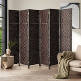 4/6/8 Panel Room Divider Privacy Screen Dividers Woven Wood Fold Stand