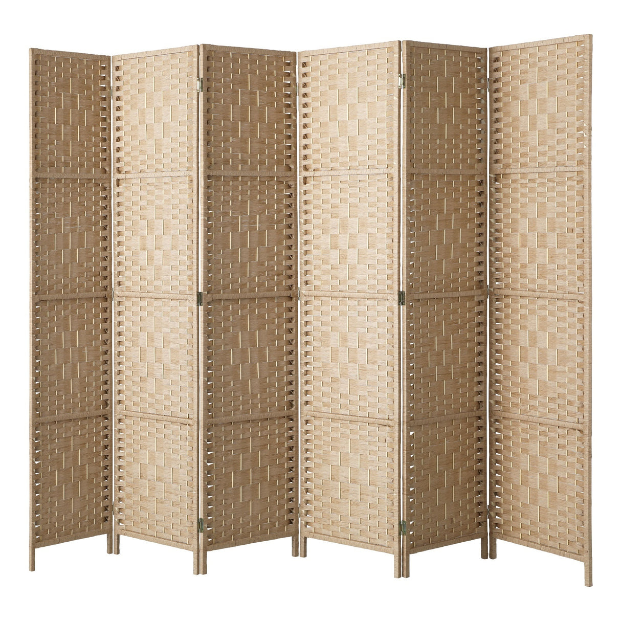 4/6/8 Panel Room Divider Privacy Screen Dividers Woven Wood Fold Stand