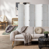 4/6/8 Panel Room Divider Privacy Screen Dividers Woven Wood Fold Stand