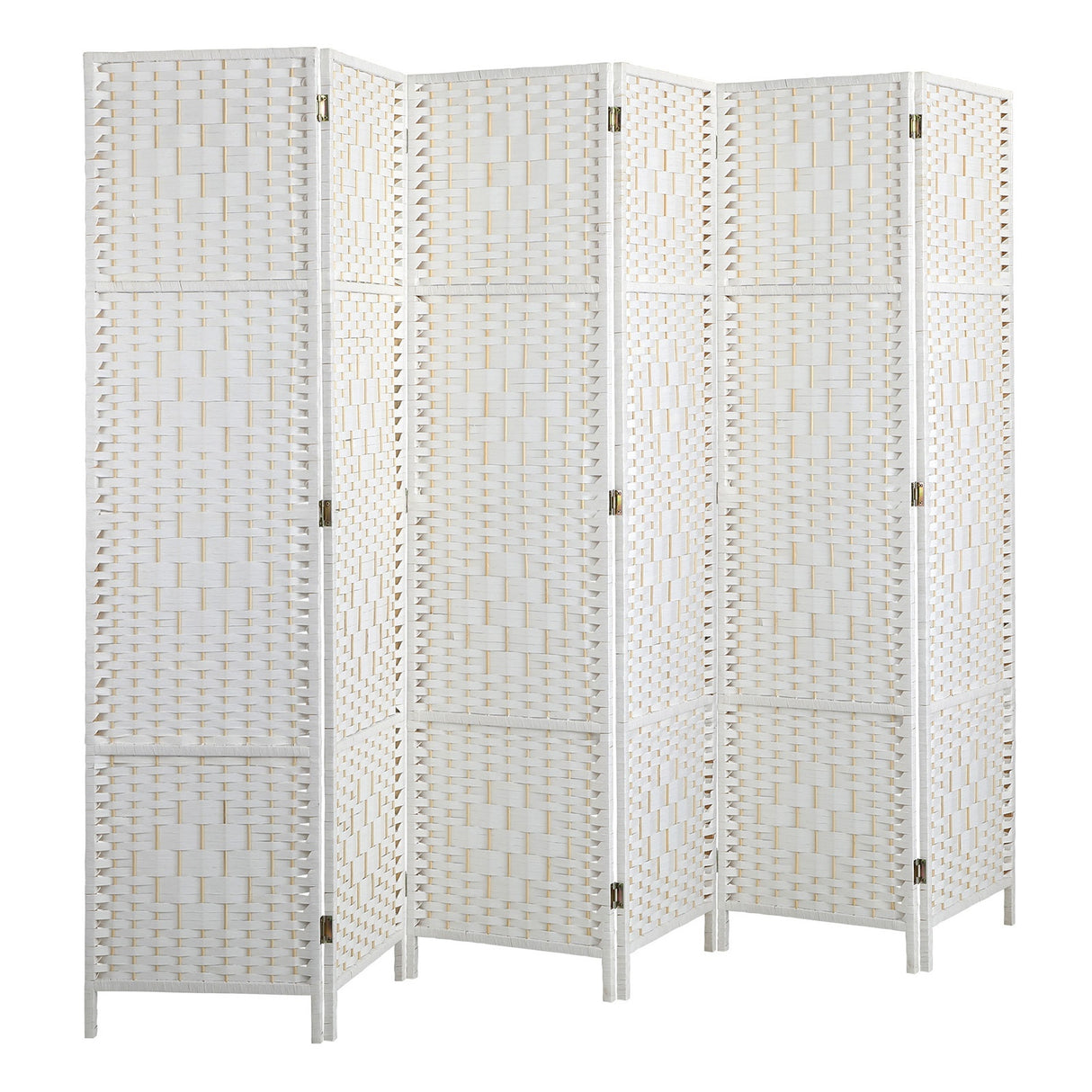 4/6/8 Panel Room Divider Privacy Screen Dividers Woven Wood Fold Stand