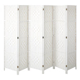 4/6/8 Panel Room Divider Privacy Screen Dividers Woven Wood Fold Stand