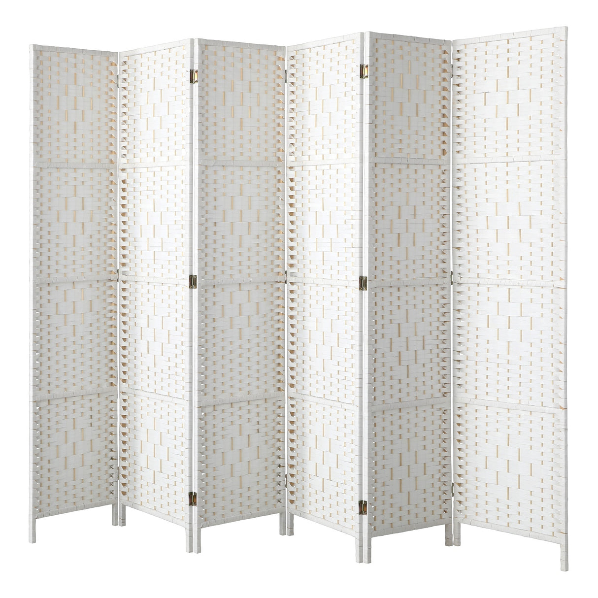 4/6/8 Panel Room Divider Privacy Screen Dividers Woven Wood Fold Stand