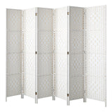 4/6/8 Panel Room Divider Privacy Screen Dividers Woven Wood Fold Stand