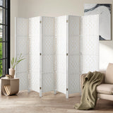 4/6/8 Panel Room Divider Privacy Screen Dividers Woven Wood Fold Stand