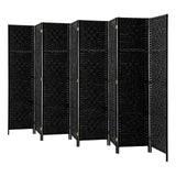 4/6/8 Panel Room Divider Privacy Screen Dividers Woven Wood Fold Stand