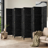 4/6/8 Panel Room Divider Privacy Screen Dividers Woven Wood Fold Stand