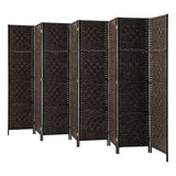 4/6/8 Panel Room Divider Privacy Screen Dividers Woven Wood Fold Stand