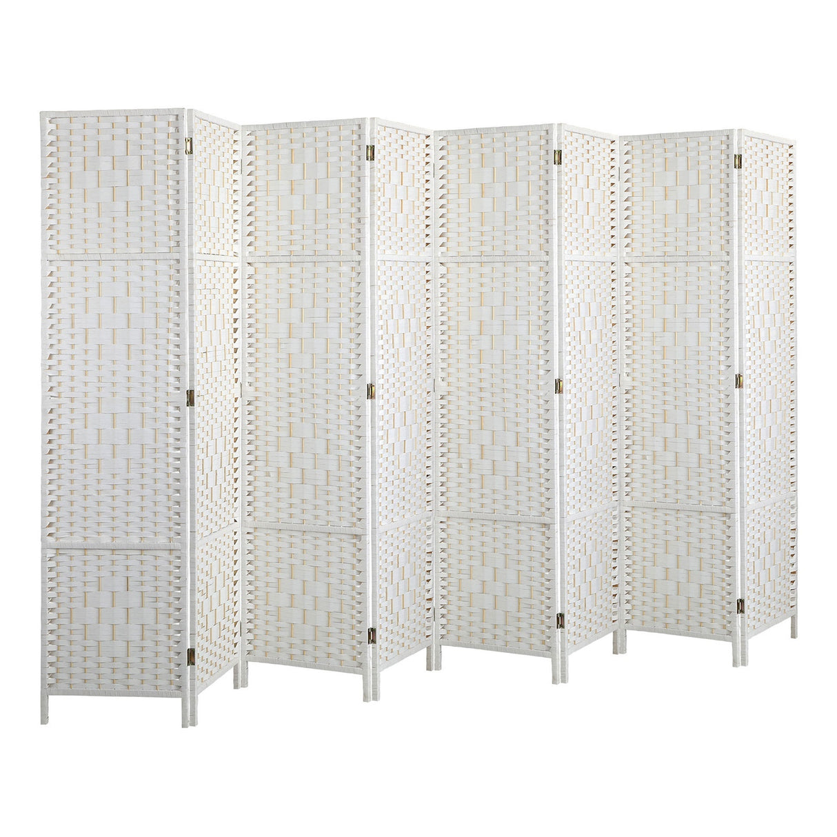 4/6/8 Panel Room Divider Privacy Screen Dividers Woven Wood Fold Stand