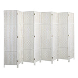 4/6/8 Panel Room Divider Privacy Screen Dividers Woven Wood Fold Stand