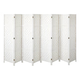 4/6/8 Panel Room Divider Privacy Screen Dividers Woven Wood Fold Stand