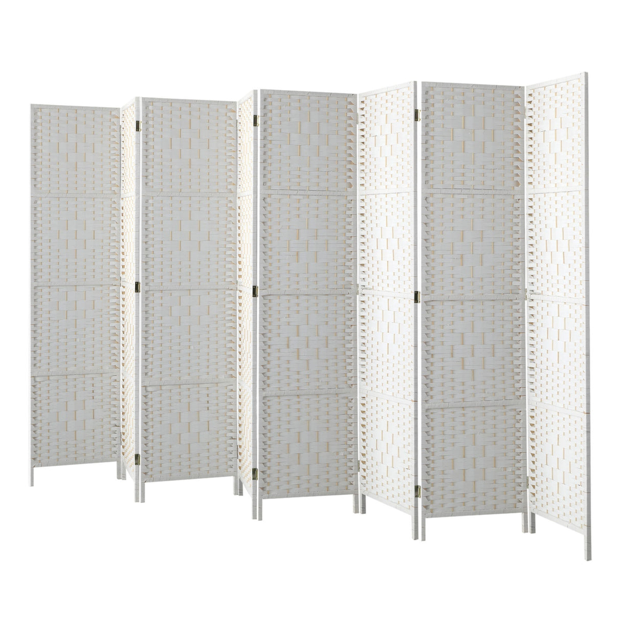 4/6/8 Panel Room Divider Privacy Screen Dividers Woven Wood Fold Stand