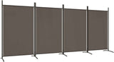 4-Panel Room Divider Living Room Bedroom Partition Privacy Protection Screen Room Separator Folding Dressing Wall Anthracite Fabric