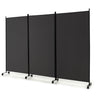 3-Panel Folding Room Divider, 180 CM Rolling Privacy Screen with Lockable Wheels, Portable Wall Divider and Separator, Freestanding Privacy Protection for Living Room, Bedroom, Office