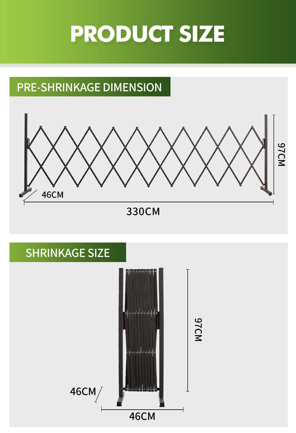 Garden Security Fence Gate Gate Metal Indoor Outdoor Expandable Barrier Traffic