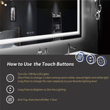 ULTRA LONG LIFE LED Bathroom Mirror Double LED Anti-Fog Vanity Mirror Waterproof