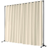 Room Divider Panel Privacy Screen Curtain Stand w/ Wheels 301 x 240cm