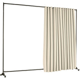 Room Divider Panel Privacy Screen Curtain Stand w/ Wheels 301 x 240cm