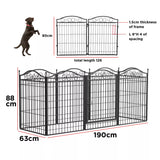 16/8 Panel Pet Playpen Heavy-duty Dog Cage w/ Lockable Door Exercise Fence Large