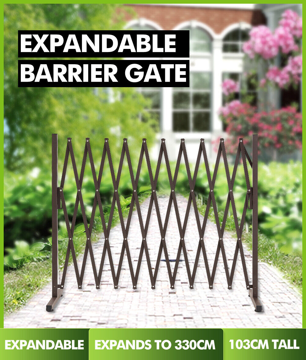 Garden Security Fence Gate Gate Metal Indoor Outdoor Expandable Barrier Traffic