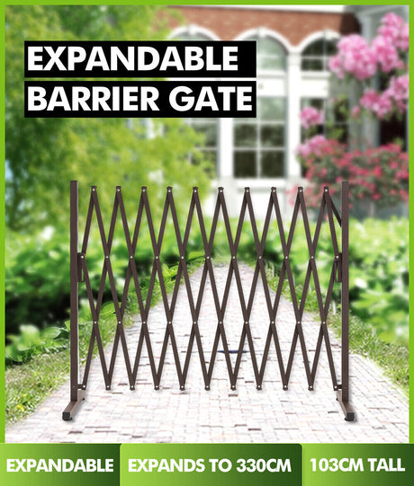 Garden Security Fence Gate Gate Metal Indoor Outdoor Expandable Barrier Traffic