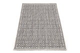 Black and White Diamond Outdoor Rug Large Polypropylene Rug Designer Patio Rug