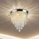 Modern Luxury Crystal Chandelier Ceiling Lamp Pendent Light Acrylic Bead Bedroom