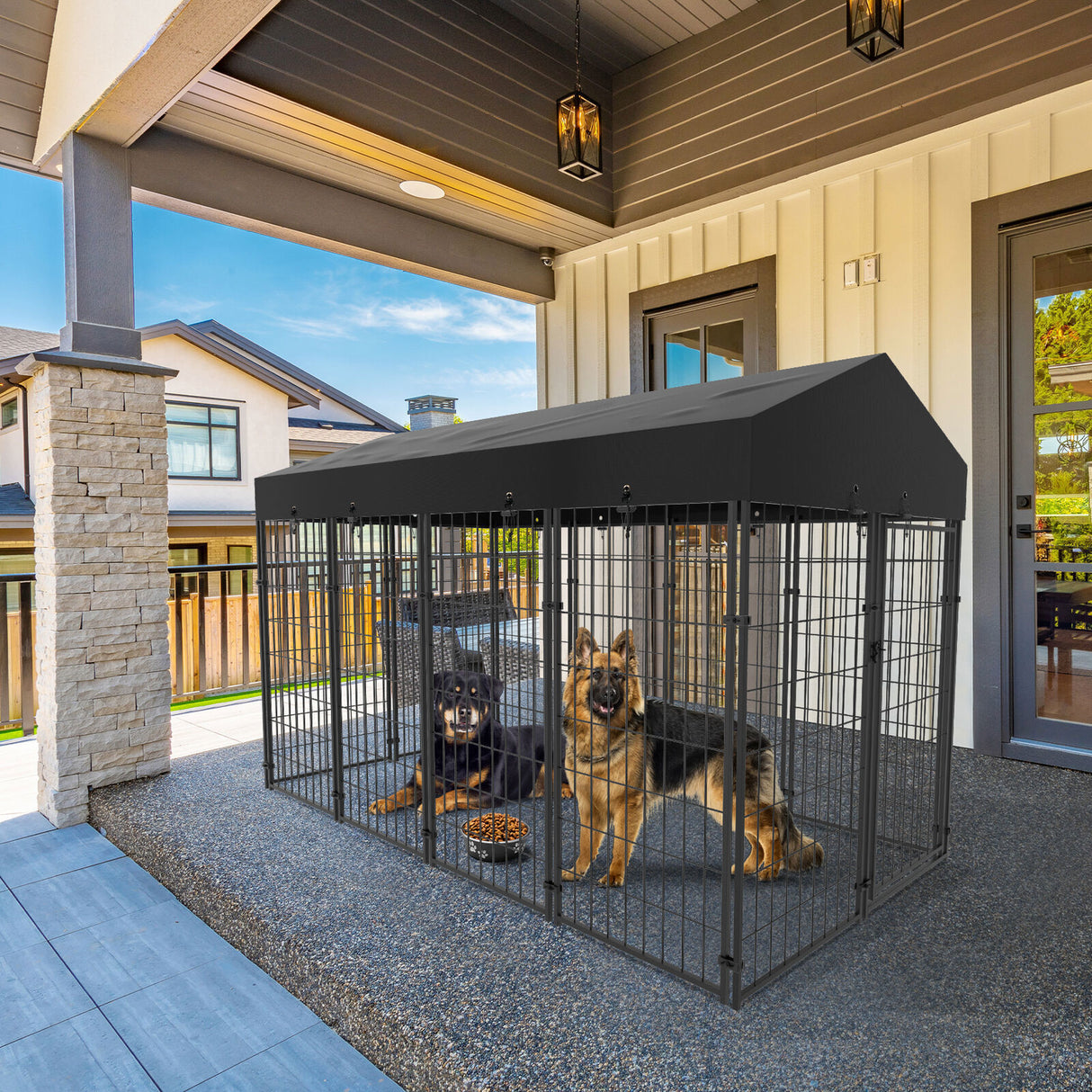 Giant Strong Steel Pet Dog Enclosure Run House Playpen Rabbit Hutch Cage Kennels