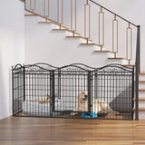 16/8 Panel Pet Playpen Heavy-duty Dog Cage w/ Lockable Door Exercise Fence Large