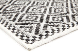 Black and White Diamond Outdoor Rug Large Polypropylene Rug Designer Patio Rug