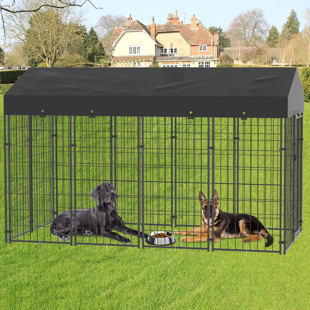 Giant Strong Steel Pet Dog Enclosure Run House Playpen Rabbit Hutch Cage Kennels