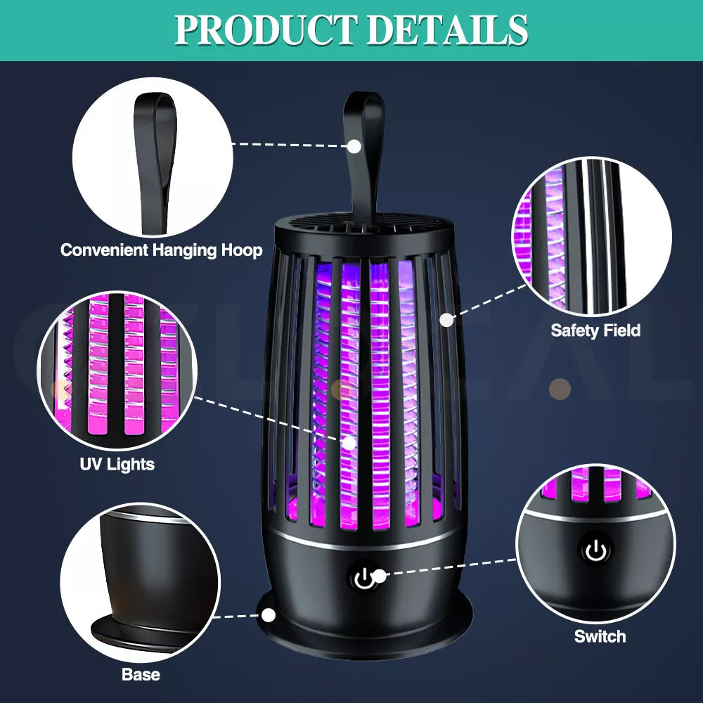 Electric Mosquito Killer LED Lamp USB Fly Trap Insect Bug Zapper Catcher Mozzie