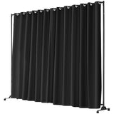 Room Divider Panel Privacy Screen Curtain Stand w/ Wheels 301 x 240cm