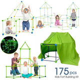 Funhub Fort - Kids Construction Fort Building Kit Indoor & Outdoor Gift Toys Game 175 pieces