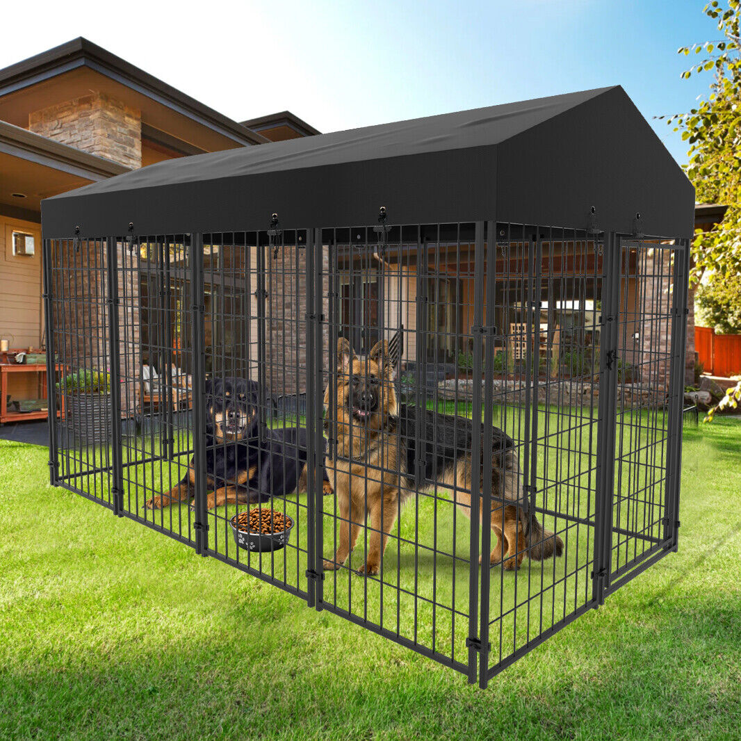 Giant Strong Steel Pet Dog Enclosure Run House Playpen Rabbit Hutch Cage Kennels