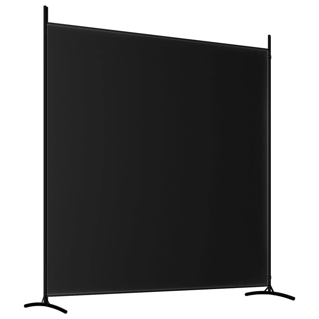 2-Panel Room Divider Living Room Bedroom Partition Privacy Protection Screen Room Separator Folding Dressing Wall Black Fabric