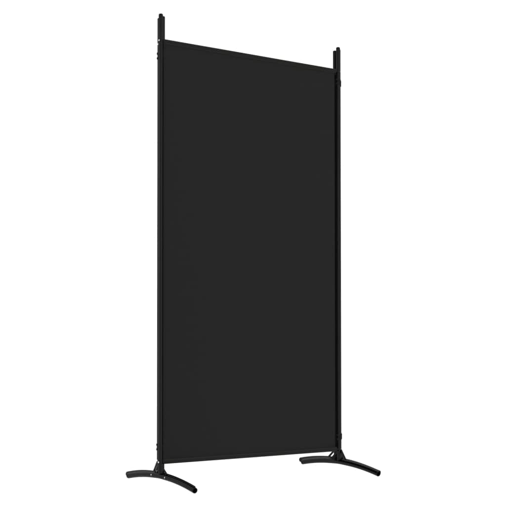 4-Panel Room Divider Living Room Bedroom Partition Privacy Protection Screen Room Separator Folding Dressing Wall Black Fabric