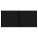 2-Panel Room Divider Living Room Bedroom Partition Privacy Protection Screen Room Separator Folding Dressing Wall Black Fabric