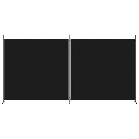 2-Panel Room Divider Living Room Bedroom Partition Privacy Protection Screen Room Separator Folding Dressing Wall Black Fabric