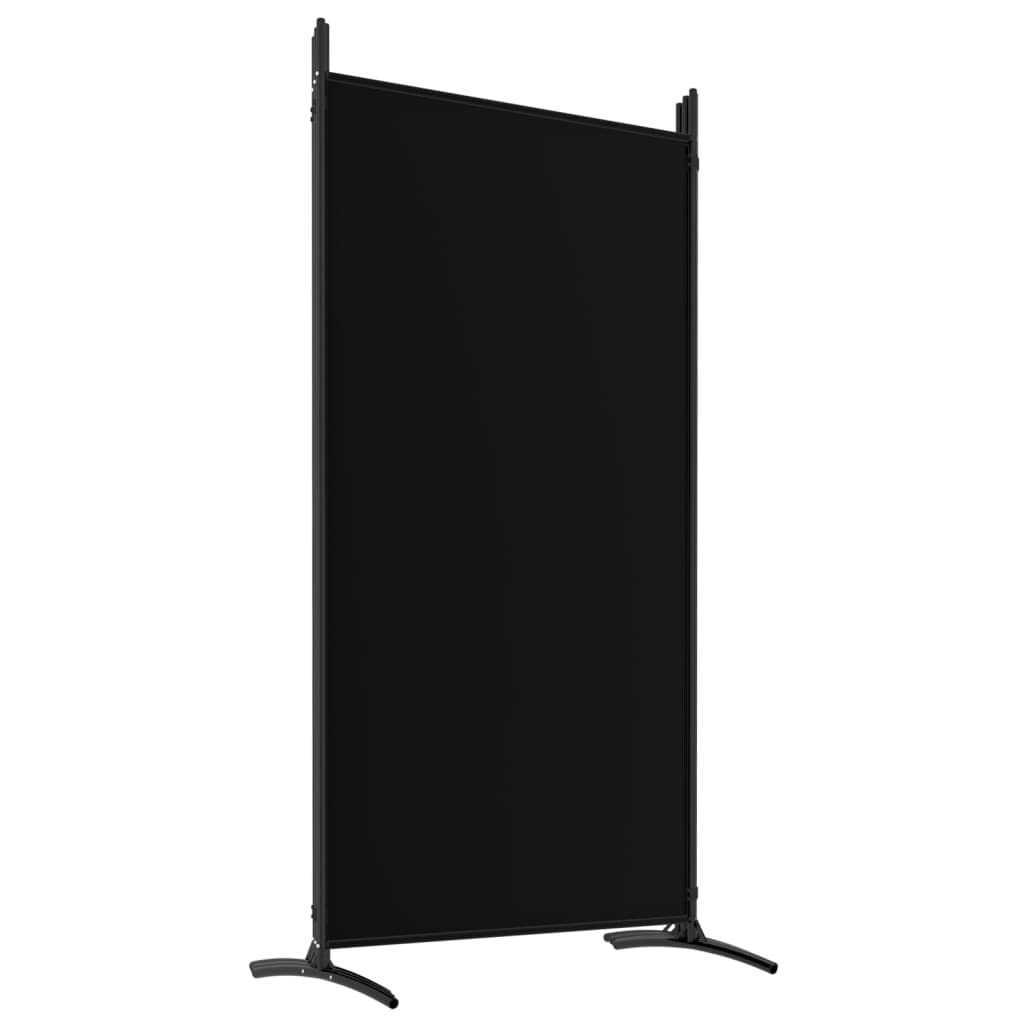 6-Panel Room Divider Living Room Bedroom Partition Privacy Protection Screen Room Separator Folding Dressing Wall Black Fabric