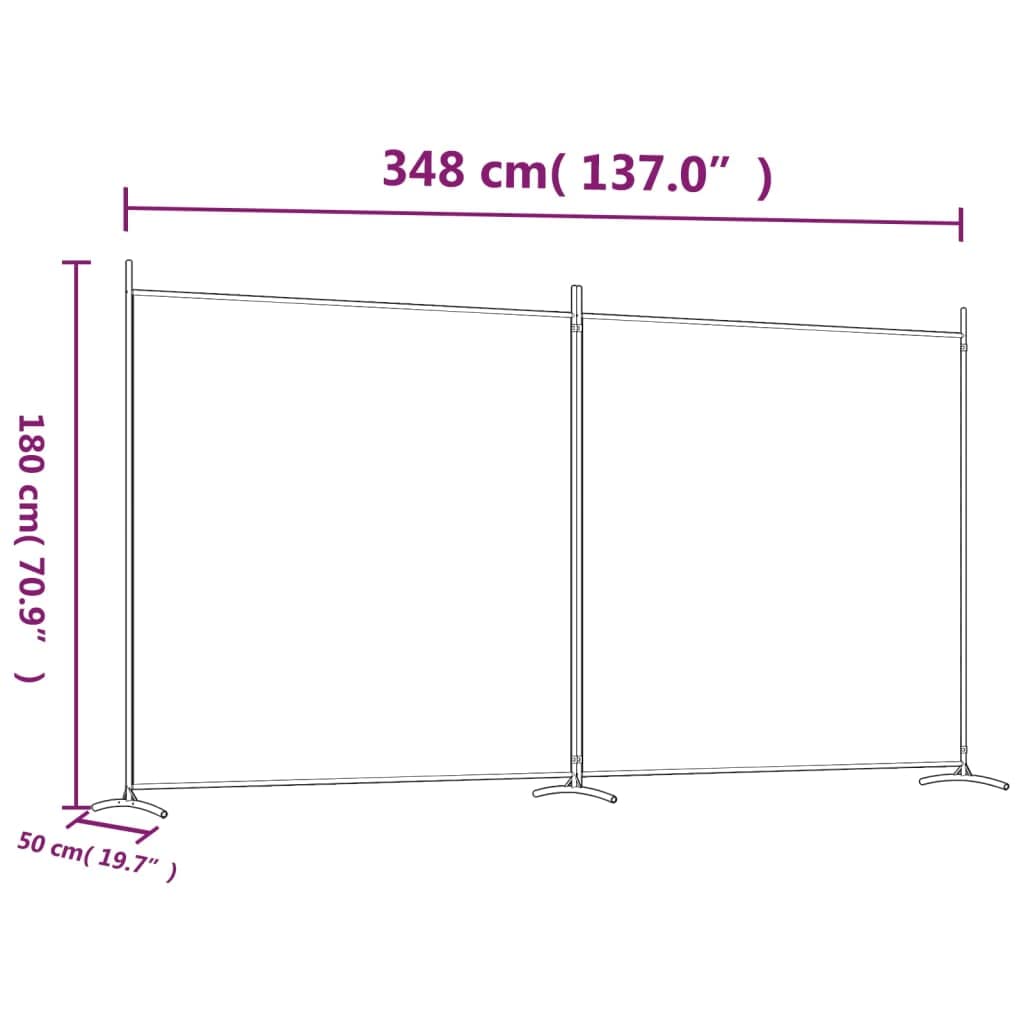 2-Panel Room Divider Living Room Bedroom Partition Privacy Protection Screen Room Separator Folding Dressing Wall Black Fabric