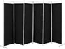 6 Panel Room Divider, 300x180CM Folding Privacy Screen with Steel Frame & Fabric Surface, Standing Wall Separator, Home Office Partition for Bedroom, Living Room, Restaurant