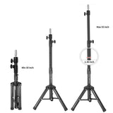 Wig Stand Tripod Mannequin Head Stand Heavy Duty Wig Stand Tripod Cosmetology Mannequin Wig Stand for Styling(Black Tripod With Tray,Maximum Height 55 Inches，Mannequin Head Not Included)